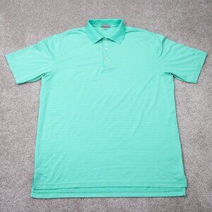 Peter Millar Polo Shirt Men XL Green Summer Comfort Mills Performance Jersey S/S